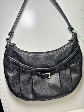 ✨ Longchamp Vintage Black Pebbled Leather Hobo Shoulder Bag France Classic Y2K ✨